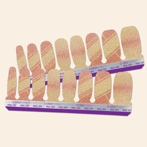 Color Street CHERISH HEALTH Women’s Health & Wellness Peach Glitter & Ombré Set